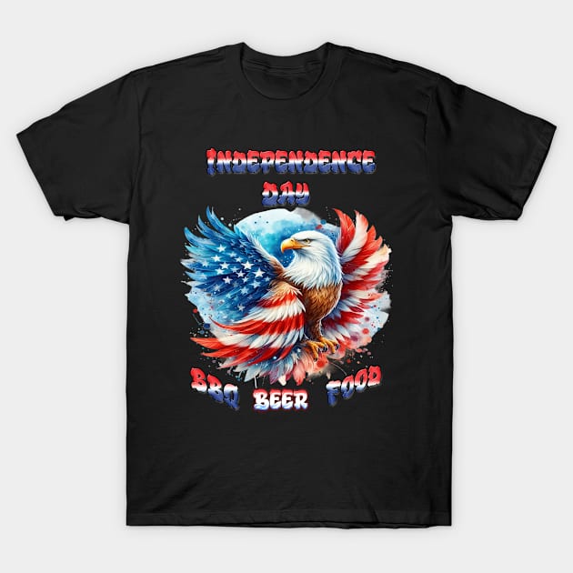 Majestic Eagle Patriotic Pride T-Shirt by coollooks